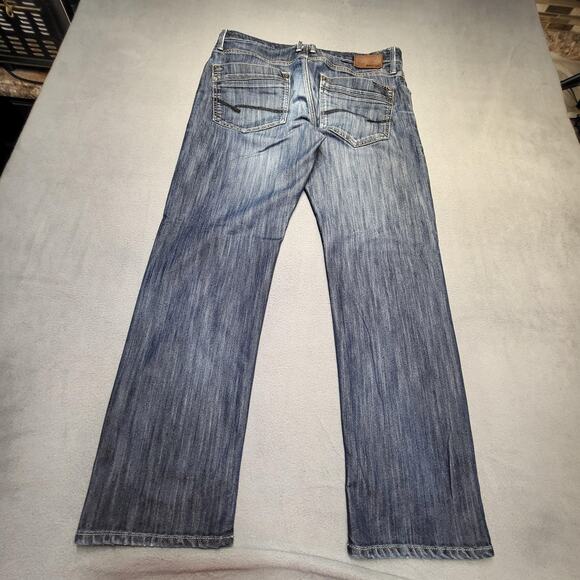Mavi Jeans Mens Jeans 34x29 Blue Zach Straight Leg Denim Made Turkey Distressed - Picture 9 of 10